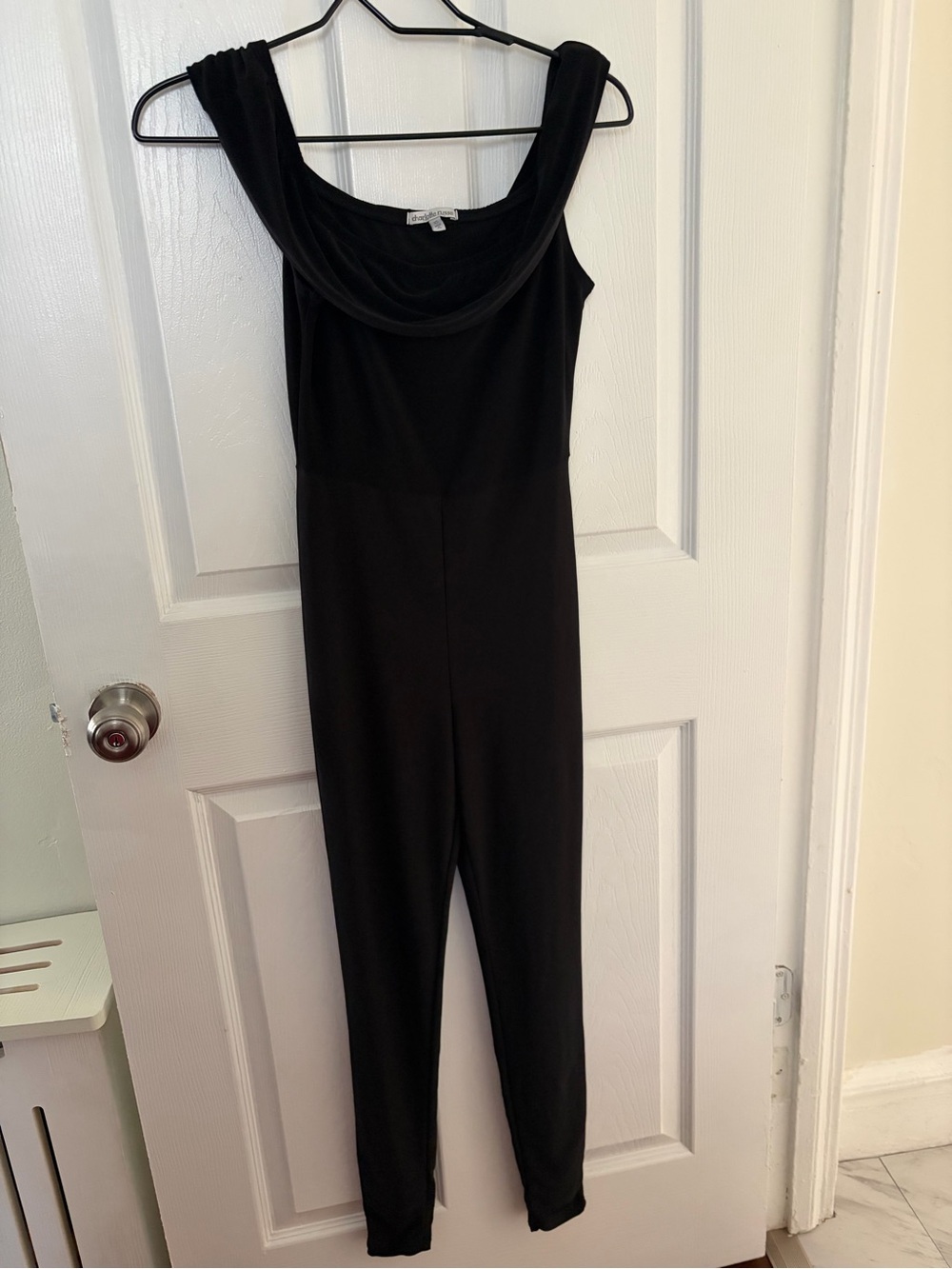 Charlotte Russe Black Cowl Neck Jumpsuit